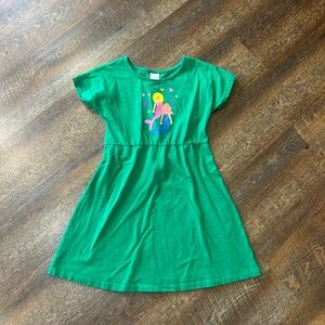 Hanna Andersson Green Dress with Mermaid Print